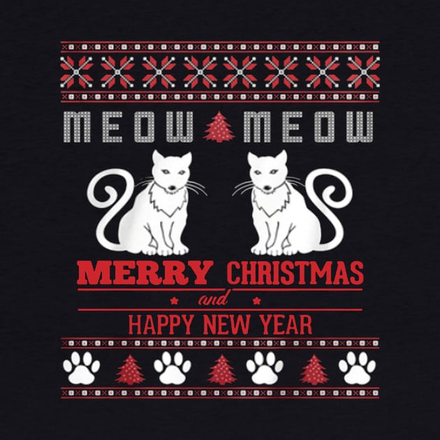 Meow Meow Cat Ugly Christmas by dustinbrand29